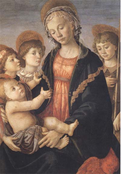 Madonna and Child with St John and two Saints